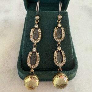 Elegant Gold and Silver Drop Earrings by Bora